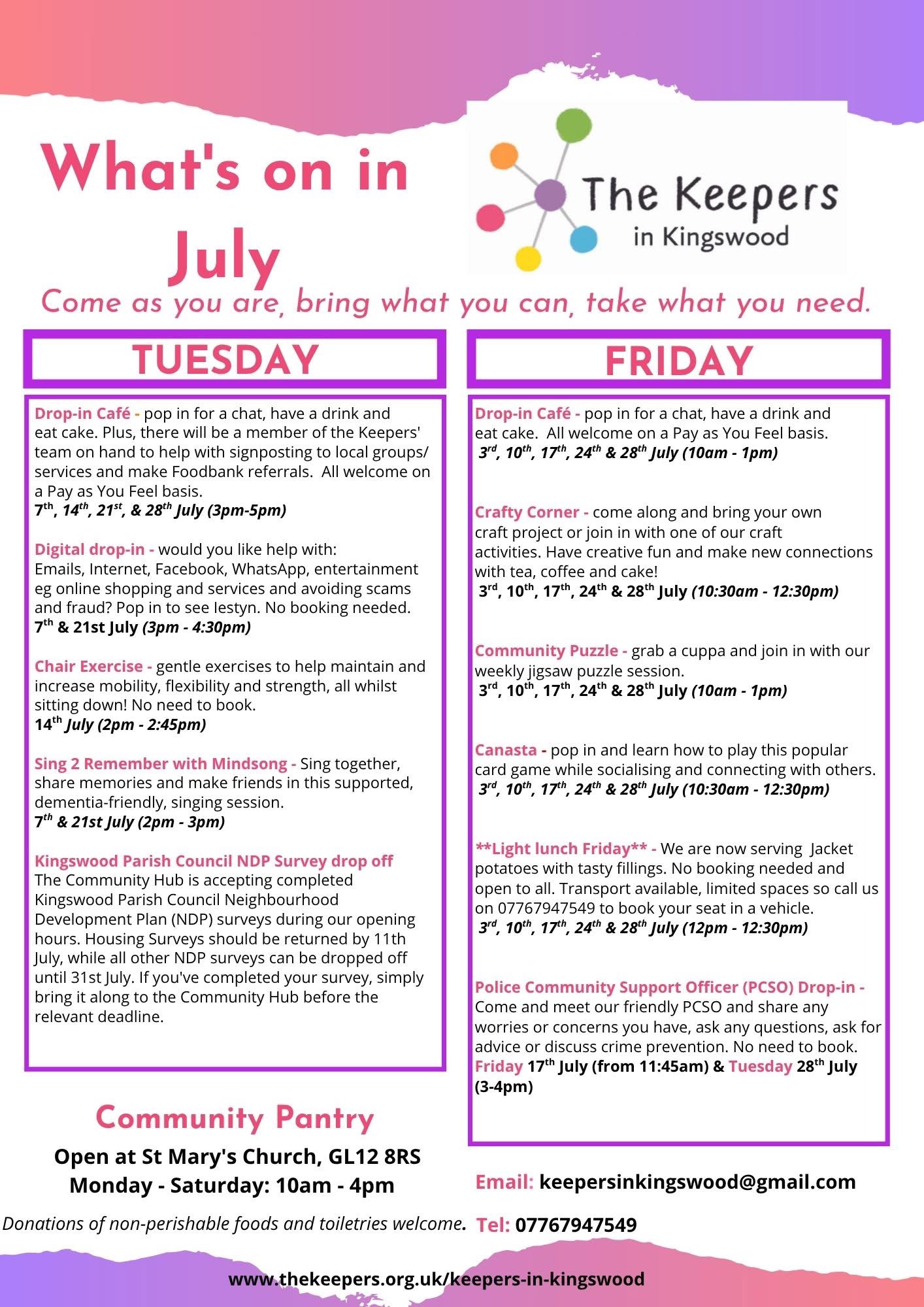 KeepersJuly Graze Night at The Village Inn, Kingswood